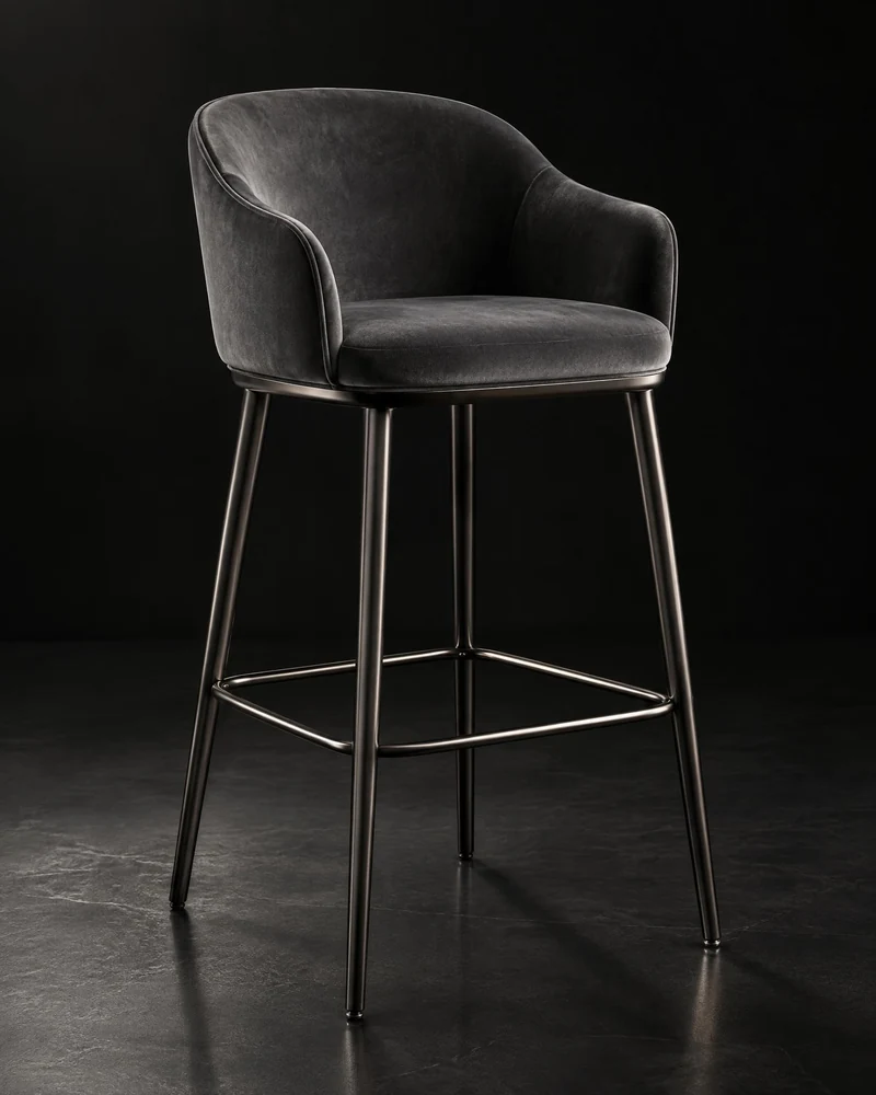 Velour Bar Stool