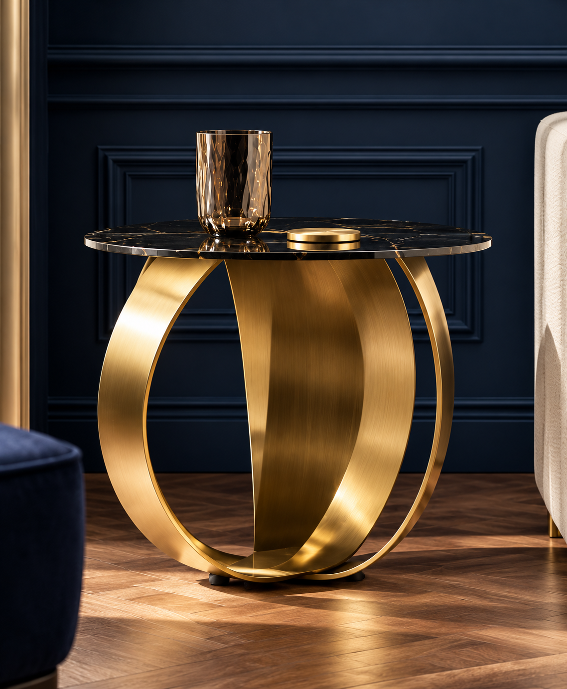 Gold Orb Side Table